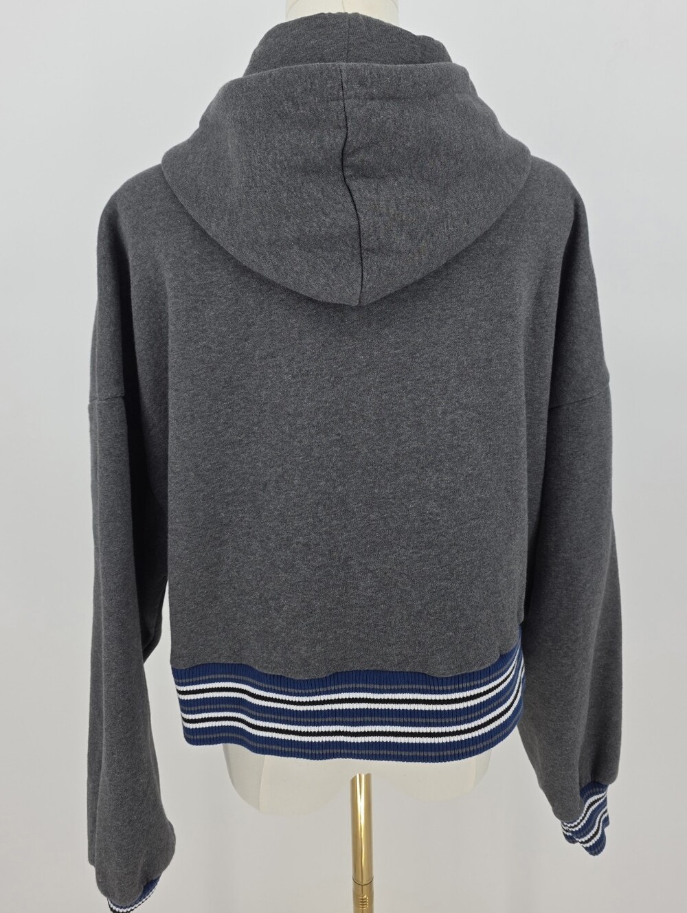 Wicked Universal Studios SHIZ Hoodie Womens XS Gray Chenille Cropped Sweatshirt - Picture 5 of 9
